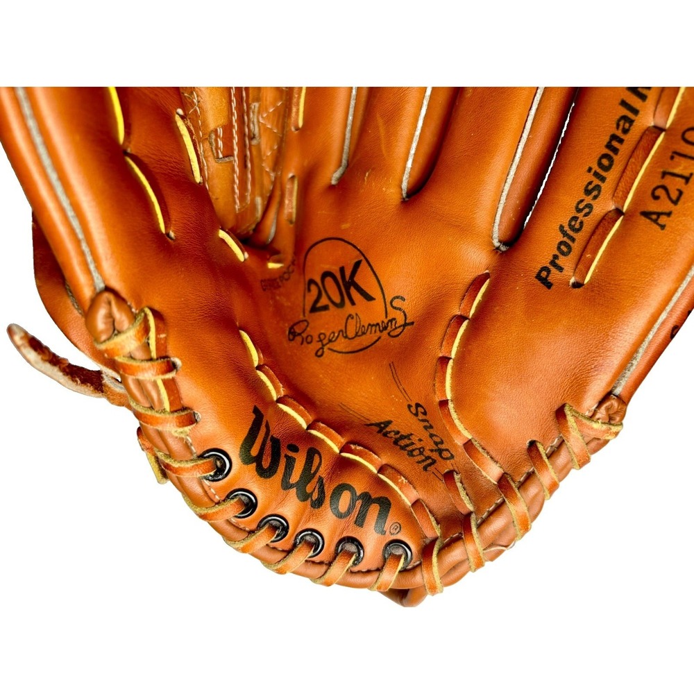 Vintage Wilson A2110 Roger Clemens 20K Signature Baseball Glove Dual Hinge RHT - Picture 7 of 7